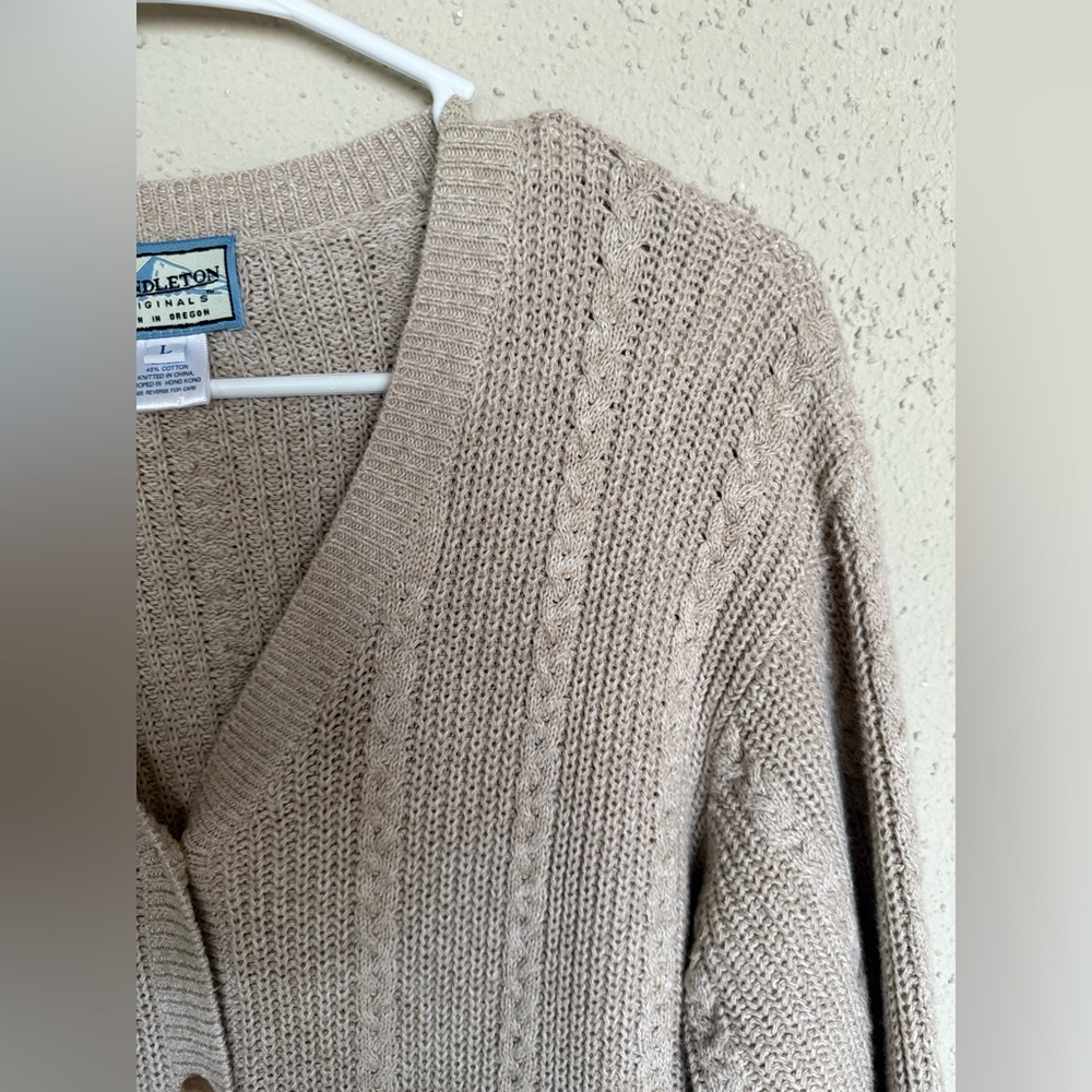Pendleton Cable Knit Cardigan - Picture 4 of 5